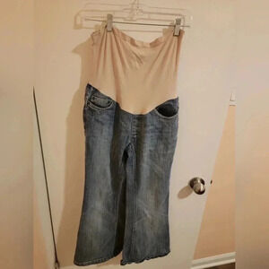 Motherhood Maternity Womens Petite Small PS Blue Jeans Denim Bootcut 26L